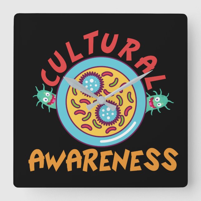 CULTURAL AWARENESS - LABLIFE  SQUARE WALL CLOCK (Front)