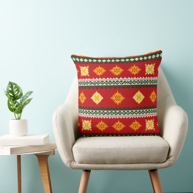Cultural Christmas Geometric Festive  Cushion (Chair)