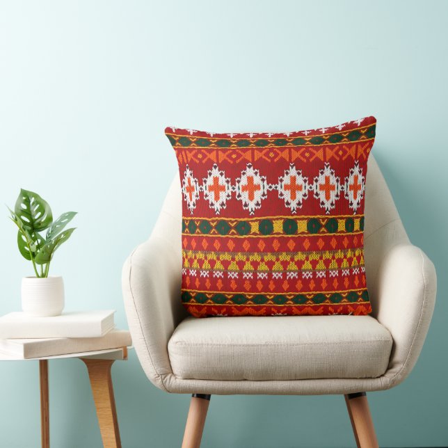 Cultural Christmas Geometric Festive  Cushion (Chair)