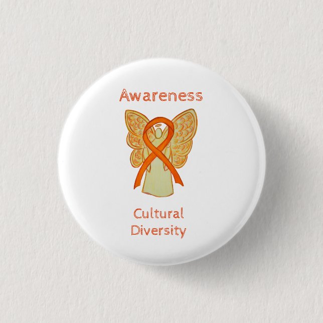 Cultural Diversity Awareness Angel Ribbon Pin (Front)