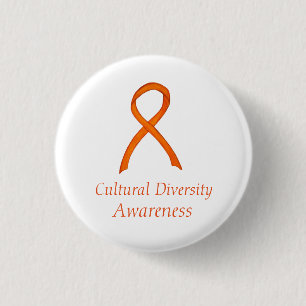 Cultural Diversity Awareness Ribbon Custom Pin
