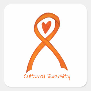 Cultural Diversity Awareness Ribbon Decal Stickers