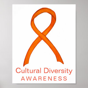 Cultural Diversity Awareness Ribbon Print Poster