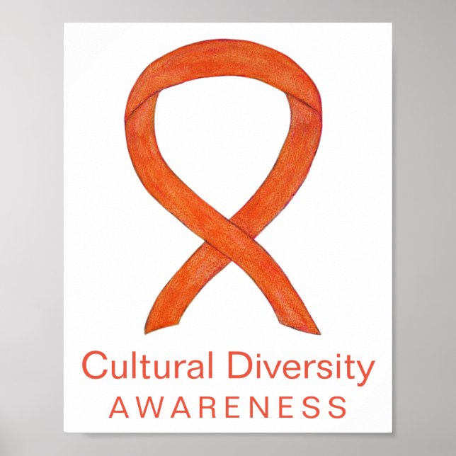Cultural Diversity Awareness Ribbon Print Poster (Front)
