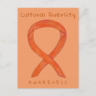 Cultural Diversity Orange Awareness Art Postcard