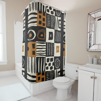 Cultural Ethnic Mud Cloth African Print  Shower Curtain