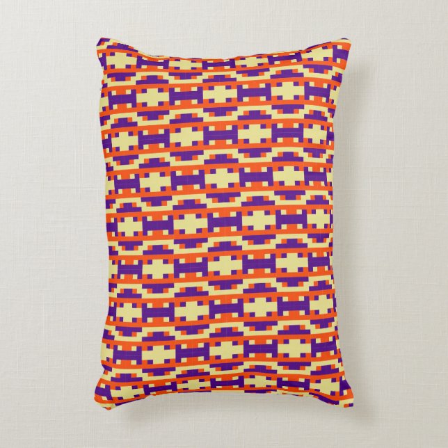 Cultural Fusion Geometric Seamless Decorative Cushion (Front(Vertical))
