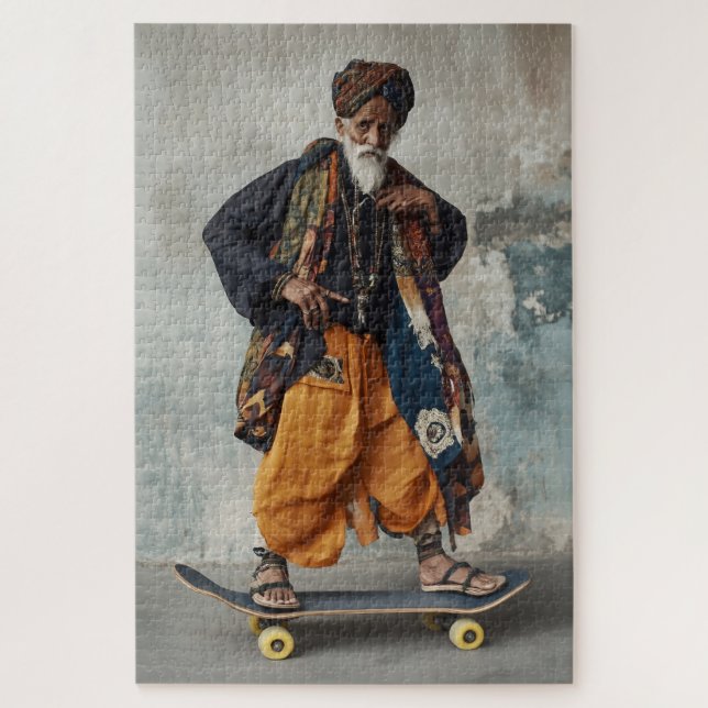 Cultural Fusion on Wheels Jigsaw Puzzle (Vertical)