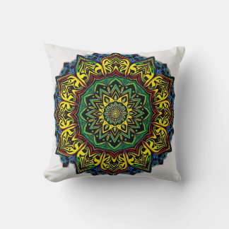 Cultural Mandalas with Geometric Patterns Cushion