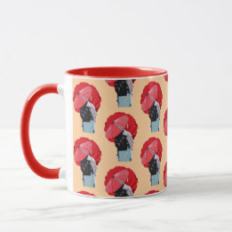 Cultural Red Floral Symbol of Beauty Japan Mug