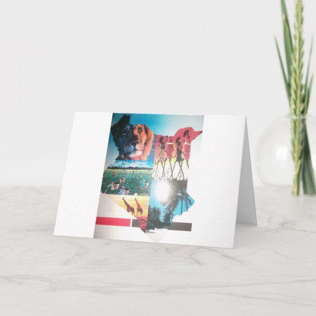 Cultural Roaring Pride, Sipping Serenity: Kenya Card (Front)