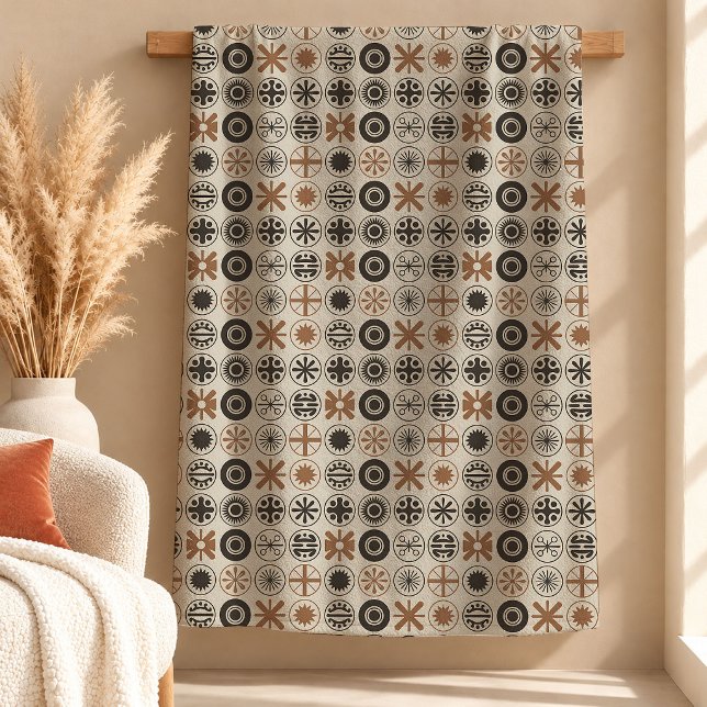 Cultural Rust African Pattern Decorative Blanket A (Cultural Rust African Pattern Decorative Blanket Art)