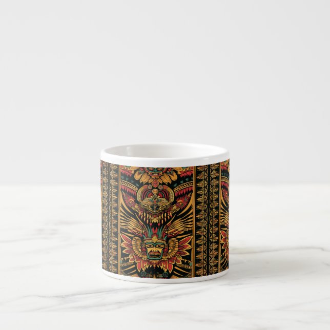 Cultural Sapphire "Aztec Dream" Espresso Mug (Front)