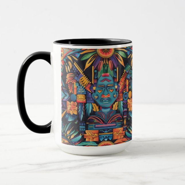 Cultural Sapphire "Epochal Symmetry" Artisan Combo Mug (Left)