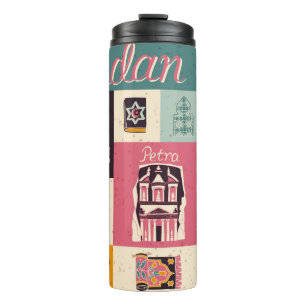 Culture and national color of Jordan. Collection o Thermal Tumbler