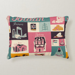 Culture and national colour of Jordan. Collection Decorative Cushion