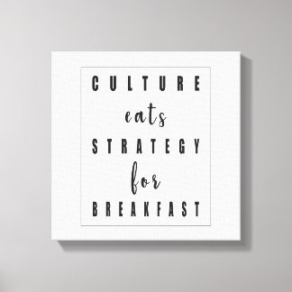Culture Eats Strategy For Breakfast Canvas Print