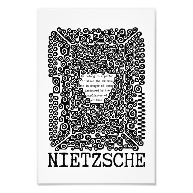   CULTURE is in danger philosophy quote Nietzsche Photo Print (Front)
