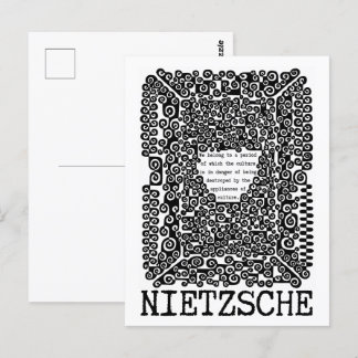 CULTURE is in danger philosophy quote Nietzsche Postcard