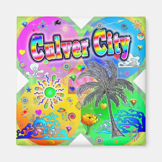 Culver CIty Quadro Seasons Magnet (Front)