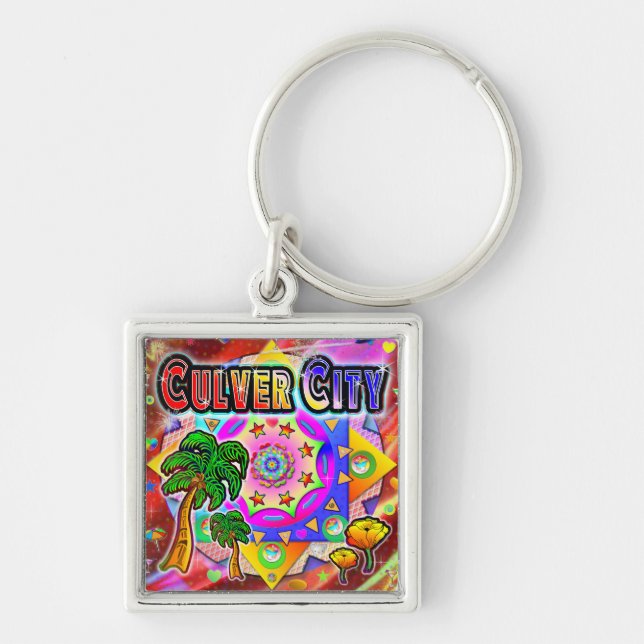 Culver City Tropical Friends  Keychain (Front)