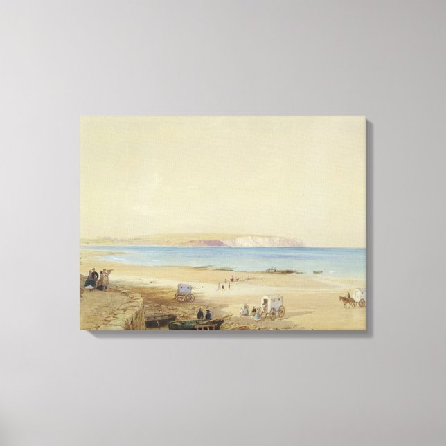 Culver Cliff, Isle of Wight (w/c, pen & ink, bodyc Canvas Print (Front)