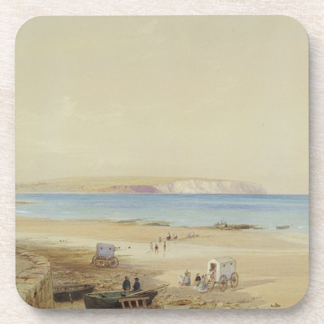 Culver Cliff, Isle of Wight (w/c, pen & ink, bodyc Coaster (Front)