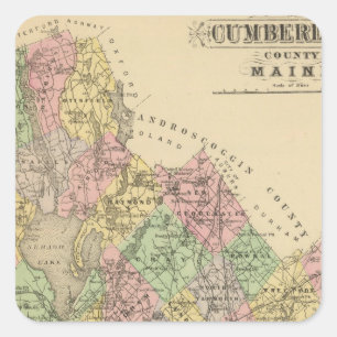 Cumberland Co, Maine Square Sticker