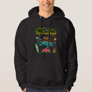Cumberland Island Beach Summer Palm Surf Sun Set P Hoodie
