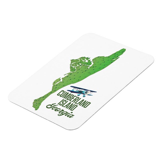 Cumberland island Georgia Map Magnet (Left Side)