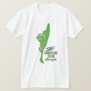 Cumberland island Georgia Map T-Shirt