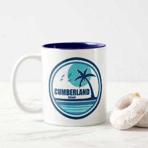 Cumberland Island Georgia Palm Tree Birds Two-Tone Coffee Mug