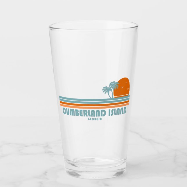Cumberland Island Georgia Sun Palm Trees Glass (Front)
