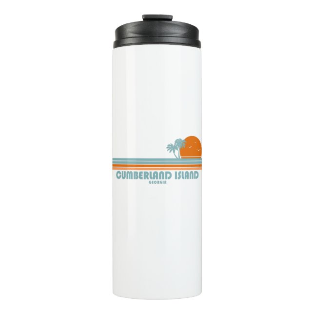 Cumberland Island Georgia Sun Palm Trees Thermal Tumbler (Front)