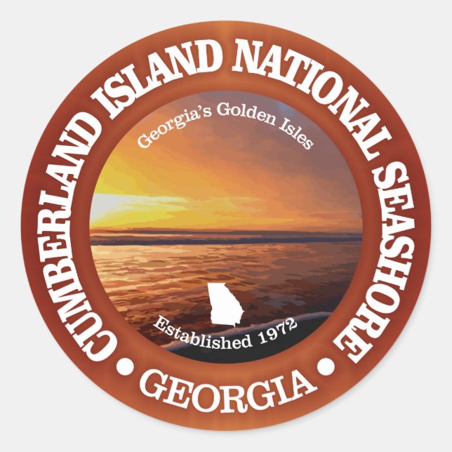 Cumberland Island National Seashore Classic Round Sticker (Front)