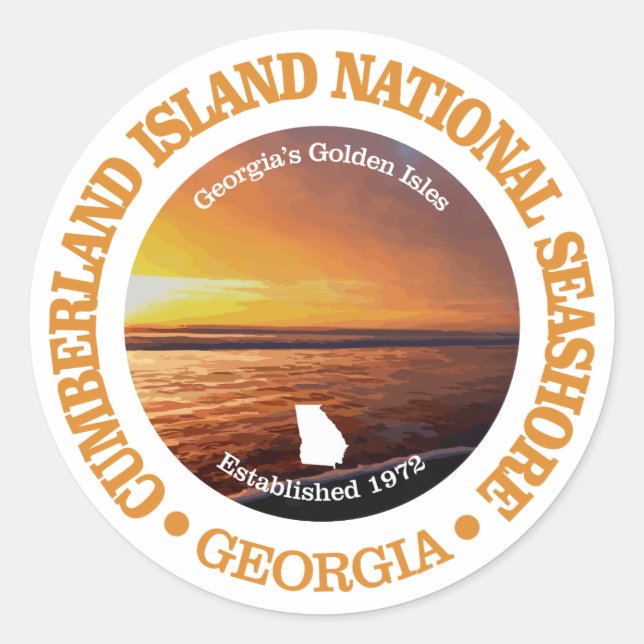 Cumberland Island National Seashore Classic Round Sticker (Front)