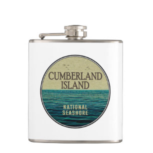 Cumberland Island National Seashore Ocean Birds Hip Flask