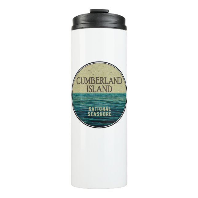 Cumberland Island National Seashore Ocean Birds Thermal Tumbler (Front)
