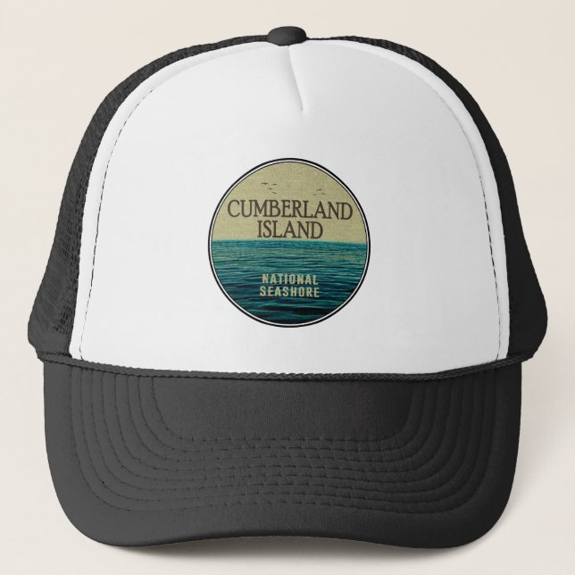 Cumberland Island National Seashore Ocean Birds Trucker Hat (Front)