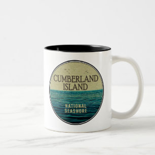 Cumberland Island National Seashore Ocean Birds Two-Tone Coffee Mug