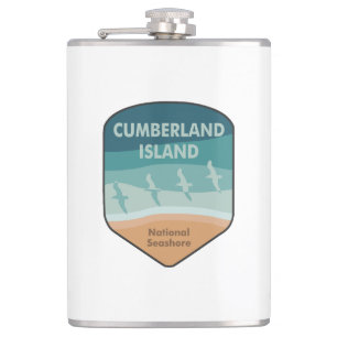 Cumberland Island National Seashore Seagulls Hip Flask