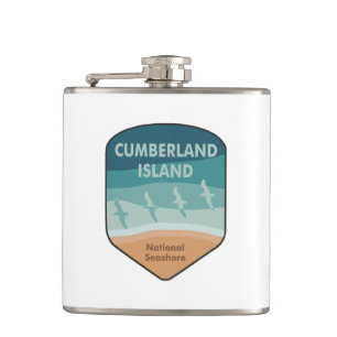Cumberland Island National Seashore Seagulls Hip Flask