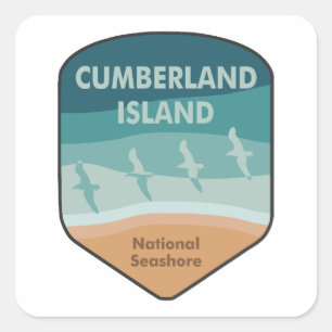 Cumberland Island National Seashore Seagulls Square Sticker