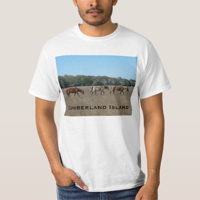 Cumberland Island Wild Horses T-Shirt Shirt GA (Front)