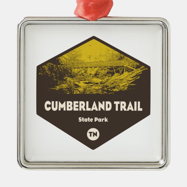 Cumberland Trail State Park Tennessee Metal Tree Decoration (Front)