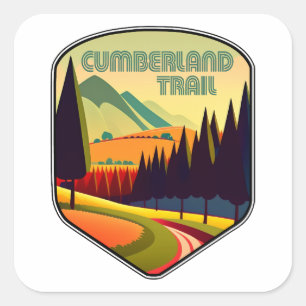 Cumberland Trail Tennessee Colors Square Sticker