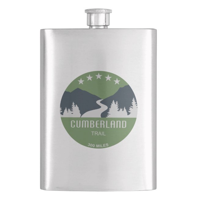 Cumberland Trail Tennessee Hip Flask (Front)