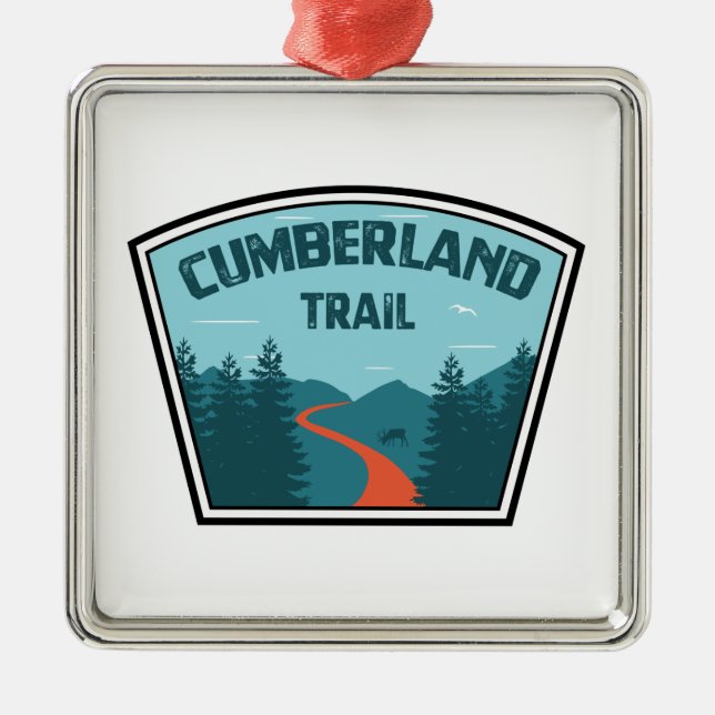 Cumberland Trail Tennessee Metal Tree Decoration (Front)