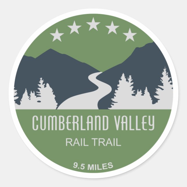 Cumberland Valley Rail-Trail Classic Round Sticker (Front)