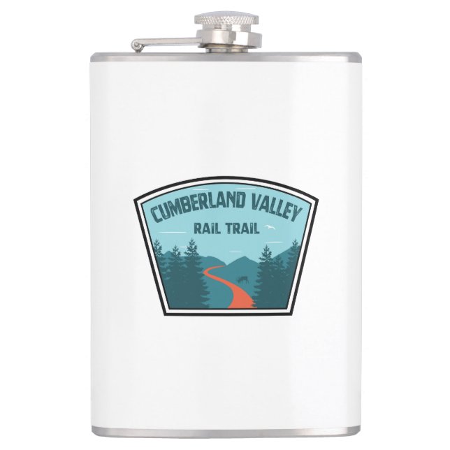 Cumberland Valley Rail Trail Hip Flask (Front)